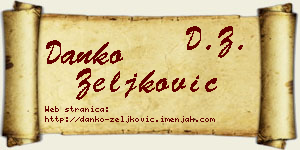 Danko Zeljković vizit kartica
